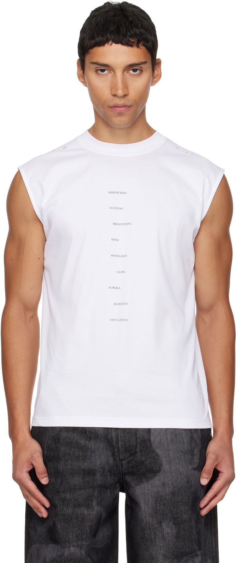 Потник HELIOT EMIL HELIOT EMIL Effulgence Sleeveless T-Shirt Бяло | AW25_M_09_151_WHT02