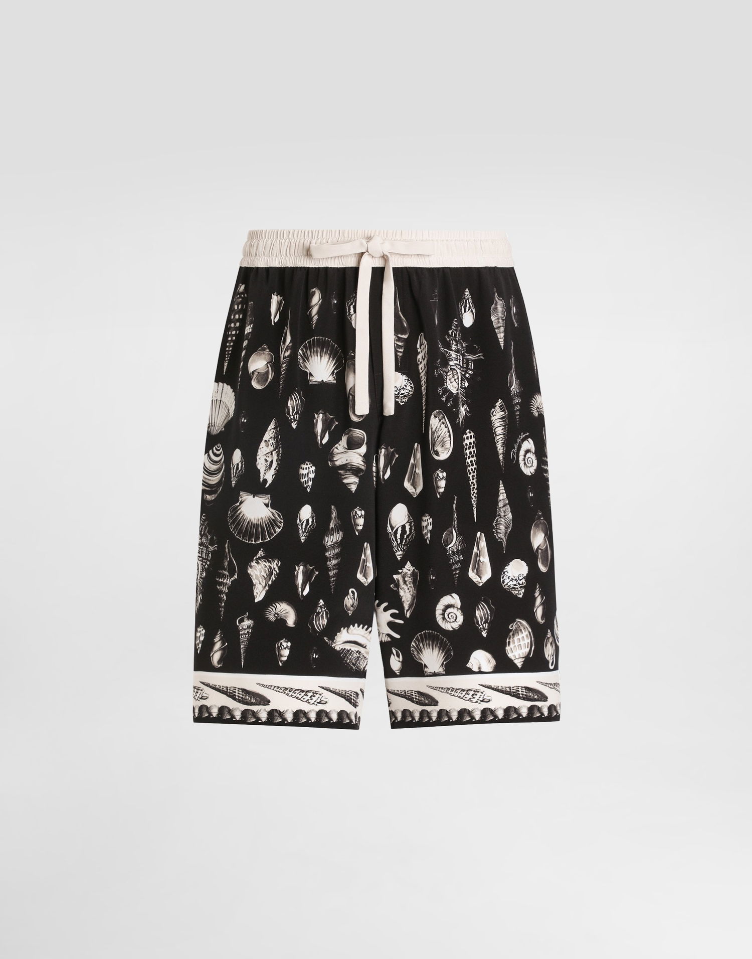 Къси панталони Dolce & Gabbana Dolce & Gabbana Shell-Print Crêpe Shorts Черно | GV37ATHI1ZFHN5PI, 0
