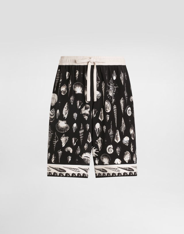 Dolce & Gabbana Shell-Print Crêpe Shorts