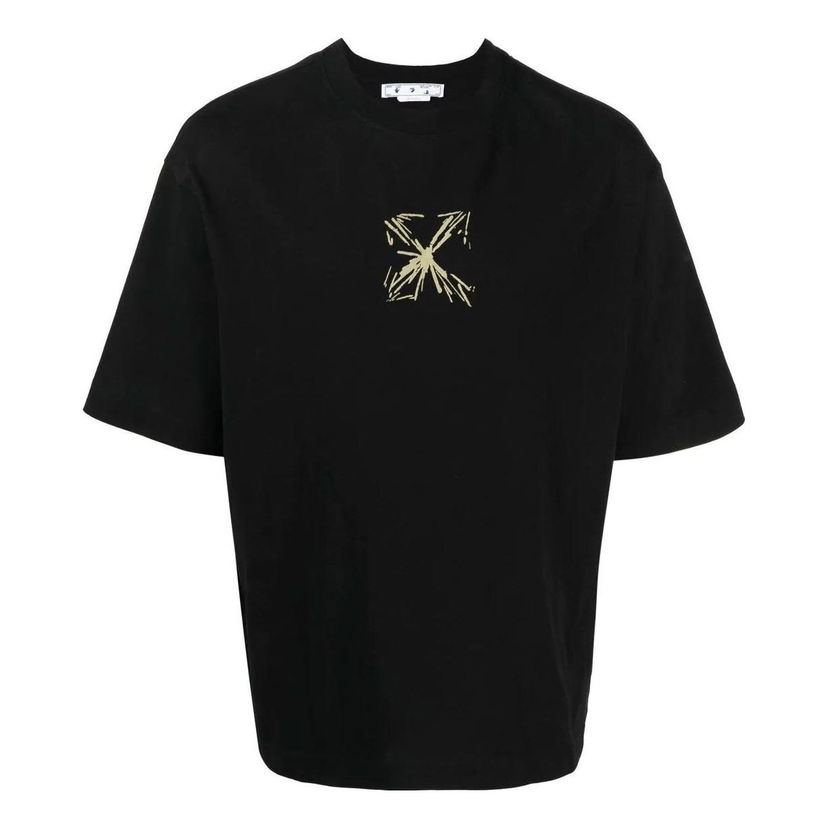 Тениска Off-White Arrows-Motif Graphic T-Shirt Черно | OMAA120S23JER0021017