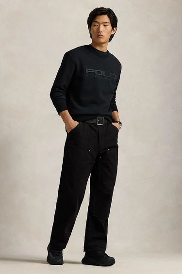 Пуловер Polo by Ralph Lauren Black Sweatshirt With Embroidered Logo Черно | 710959026, 2