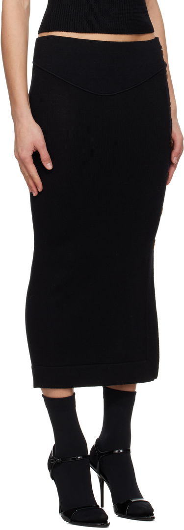 Пола Vivienne Westwood Pamela Rib Knit Buttoned Midi Skirt Черно | 1802001F-Y002M-, 1