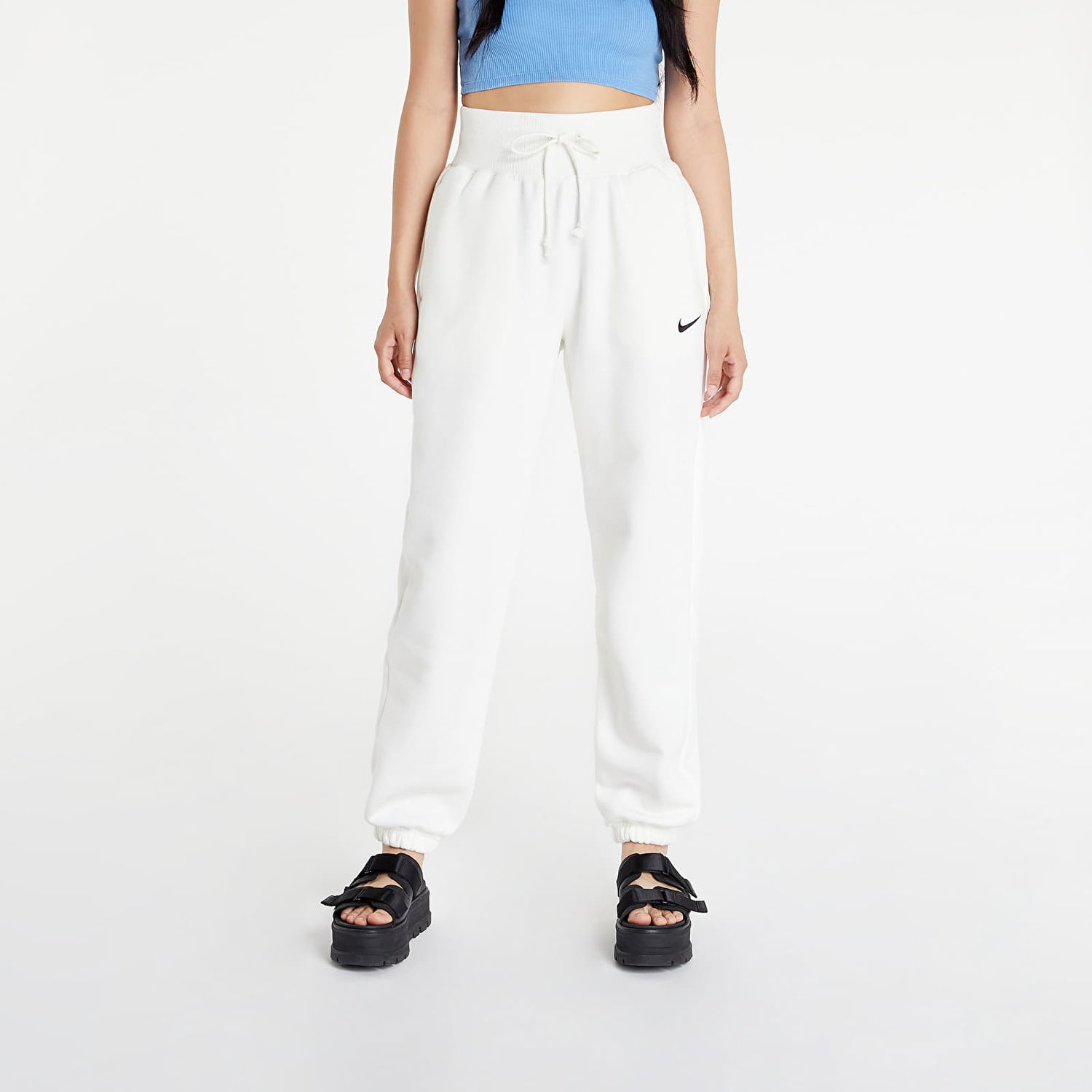 Спортни панталони Nike Sportswear Phoenix Fleece High-Waisted Бяло | DQ5887-133, 0
