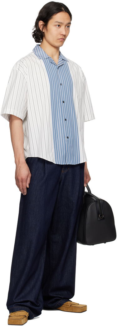 Риза AMI AMI Paris Short Sleeve Boxy Shirt Синьо | HSH286.CO0109, 3