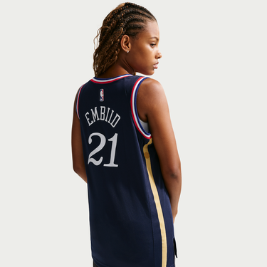 Фланелка Nike Joel Embiid Philadelphia 76ers NBA City Edition Swingman Jersey Polyester Тъмно синьо | HM5992-420, 2