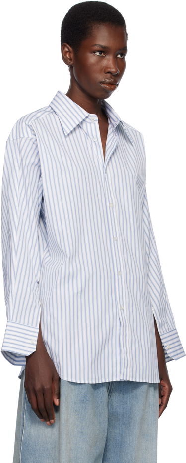 Риза Maison Margiela Maison Margiela Stripe Cotton Shirt Бяло | S50DT0049 M35311, 4