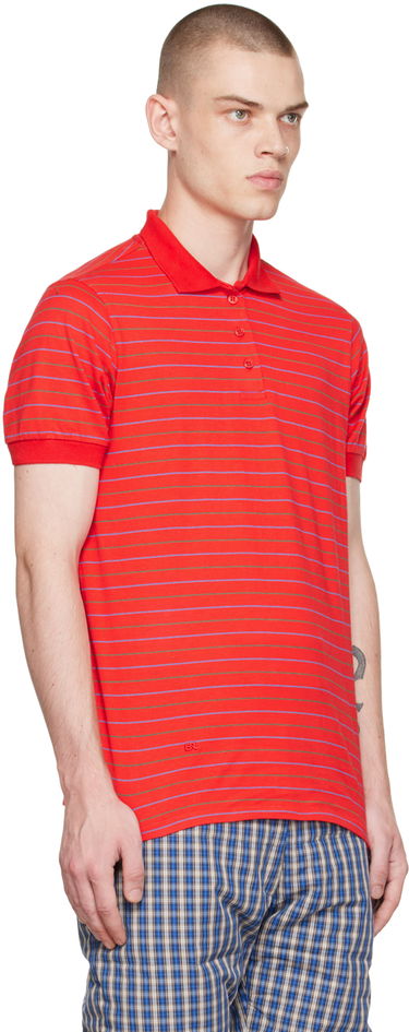 Поло тениска ERL Striped Short Sleeve Polo Червено | ERL05T009, 1