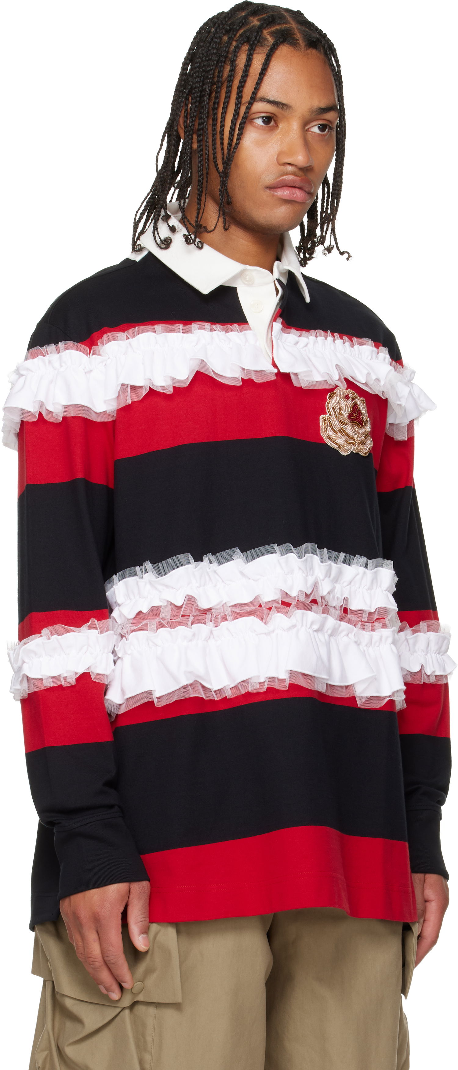 Поло тениска Simone Rocha Simone Rocha Ruffle Rugby Polo Многоцветен | 5360B 1282, 1