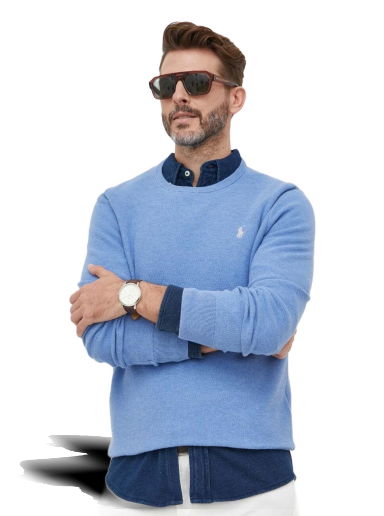 Пуловер Polo by Ralph Lauren Cotton Crewneck Sweater Синьо | 710918163