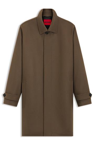 Палта BOSS Wool Blend Car Coat Кафяво | 50549788