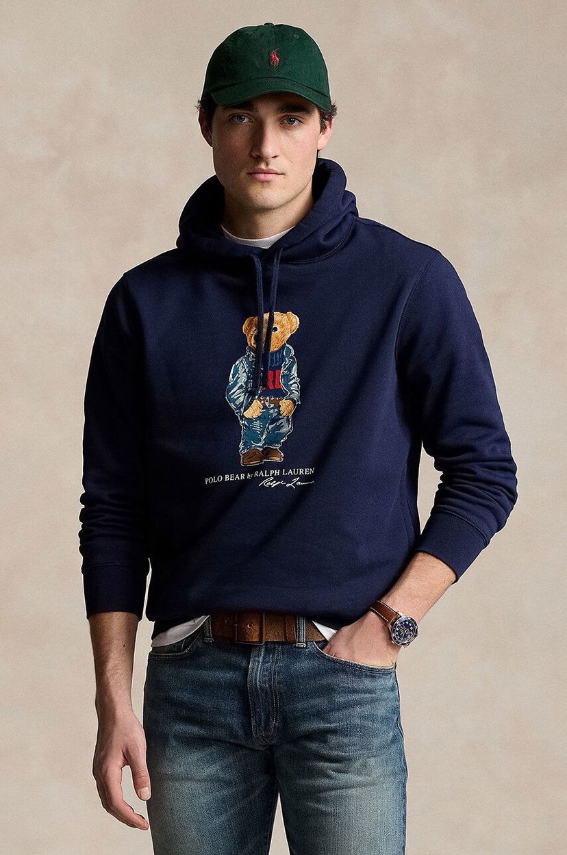 Суитчър Polo by Ralph Lauren Hoodie With Print Синьо | 710953719