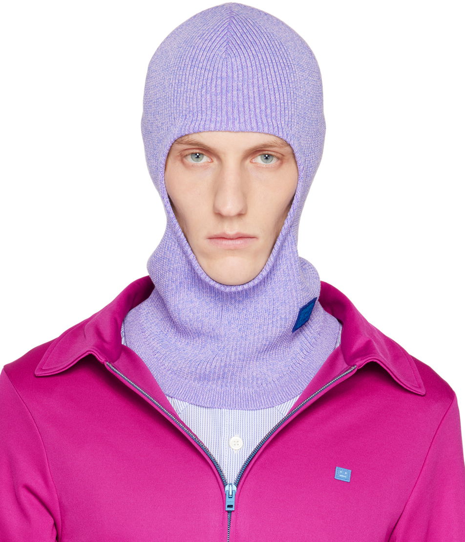 Шапка Acne Studios Ribbed Balaclava Лилаво | C40267-, 0