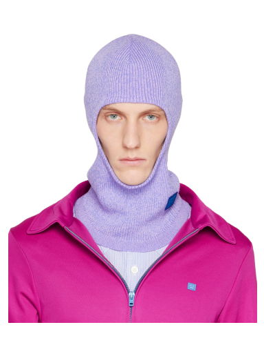 Шапка Acne Studios Ribbed Balaclava Лилаво | C40267-