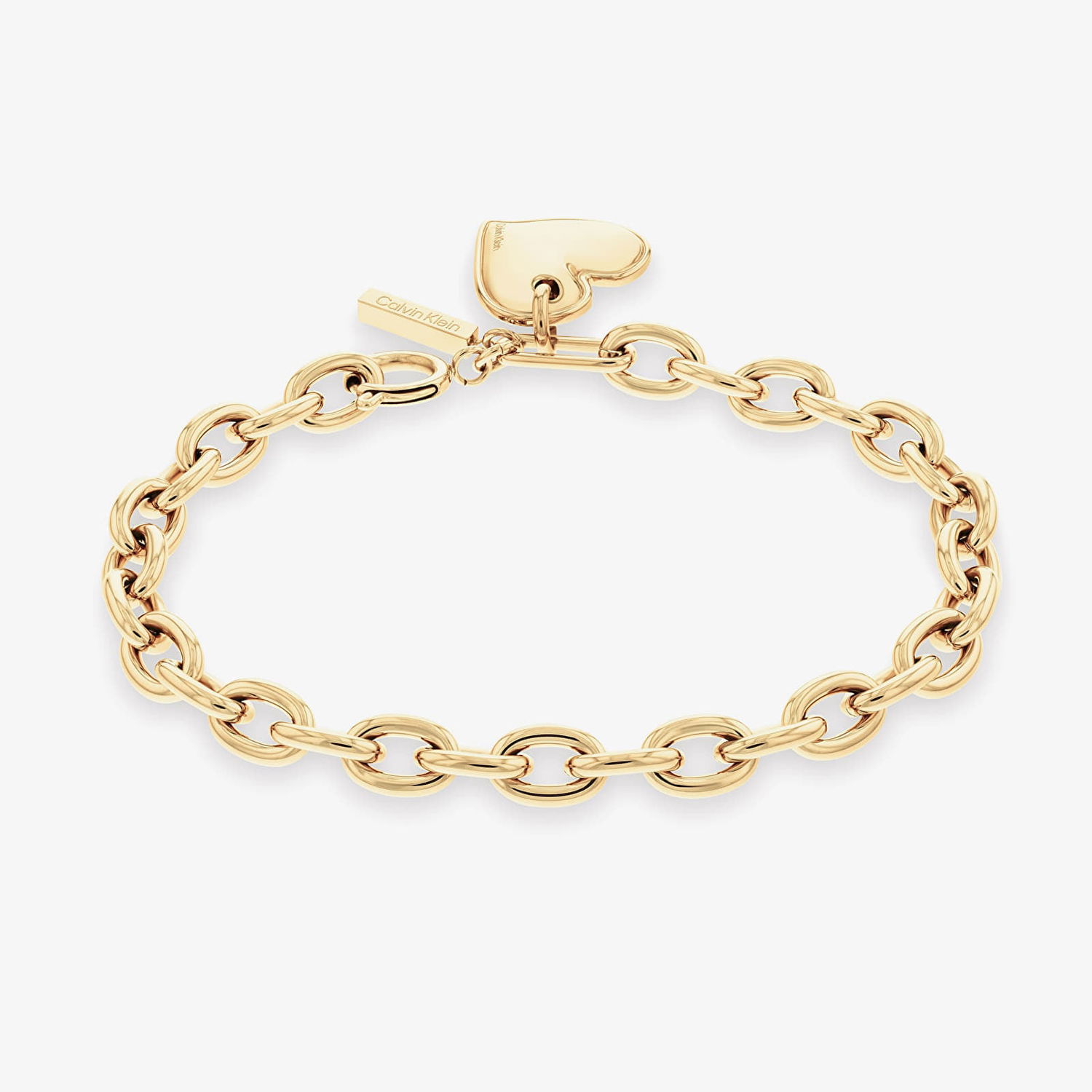 Гривна CALVIN KLEIN Oval Chain Link Bracelet with Heart Charm Жълто | 35000297, 0