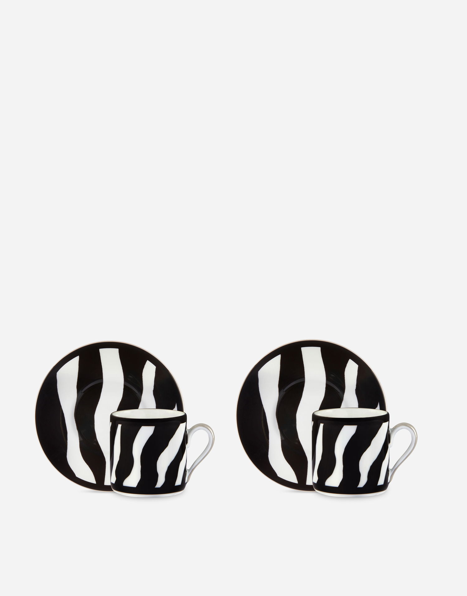 Домашен декор Dolce & Gabbana Casa Zebra Print Gift Box With 2 Porcelain Espresso Cups With Saucers - Coffee Cups Onesize Черно | TC0S23TCA70UZ003, 1
