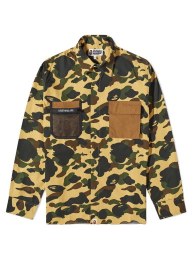 Риза BAPE 1st Camo Outdoor Detail Pocket Relaxed Fit Shi Yellow Жълто | 001SHI801004M-YLW