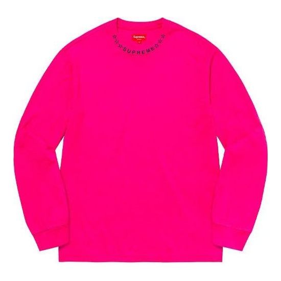 Тениска Supreme Stars Collar Long Sleeve Top Розово | SUP-FW21-231