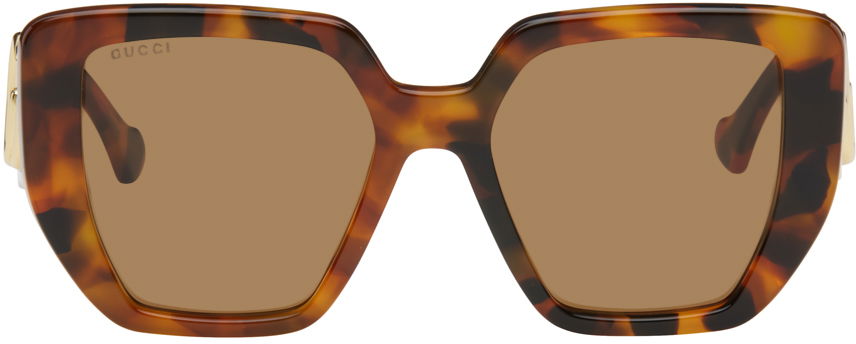 Слънчеви очила Gucci Square Sunglasses Кафяво | GG0956S-007, 0