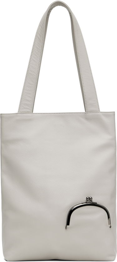 Голяма пазарска чанта Yohji Yamamoto YOHJI YAMAMOTO Clasp Tote Бяло | DP-I83-717, 0