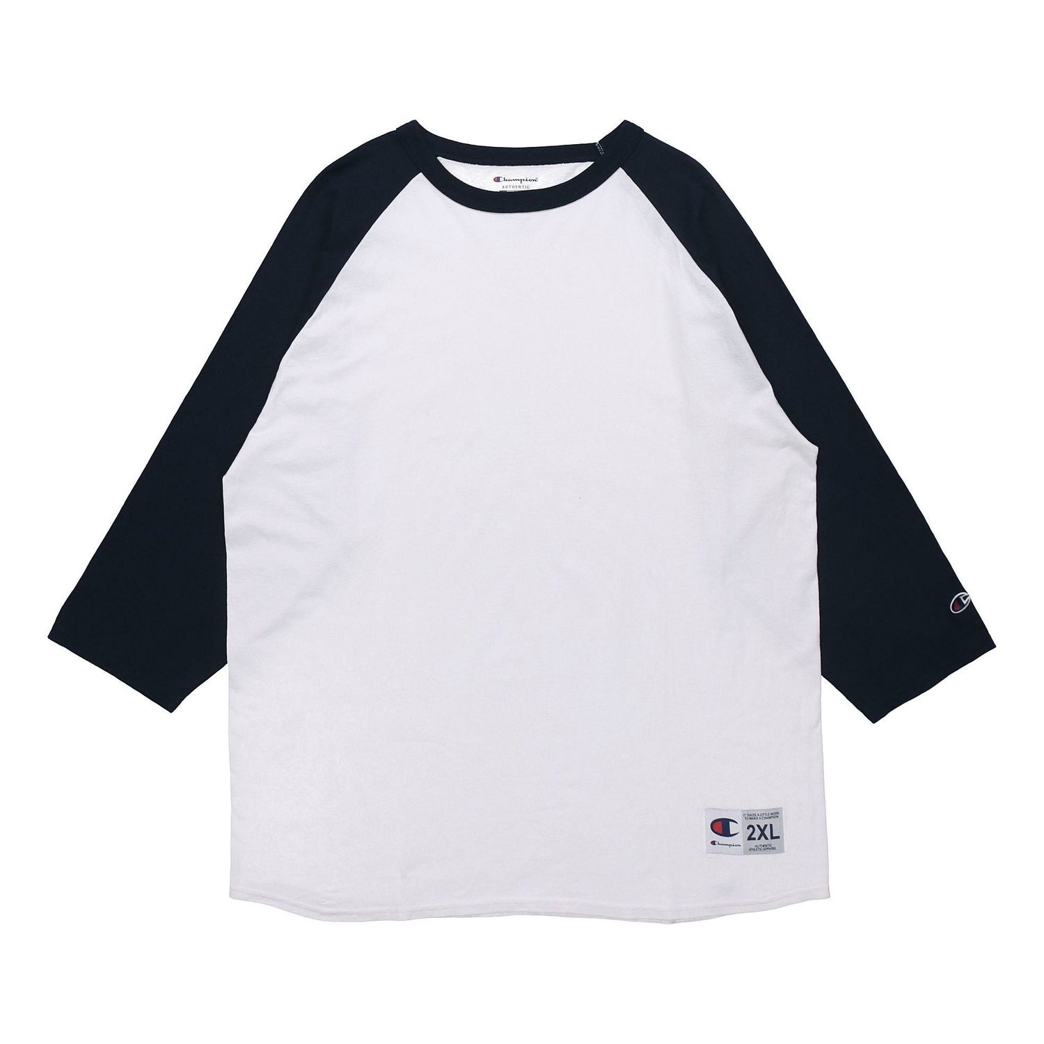 Тениска Champion Three-Quarter Sleeve T-Shirt Бяло | T137-WHITE/NAVY, 0