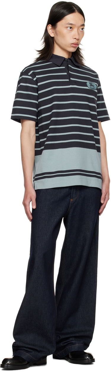 Поло тениска Burberry Burberry Index Stripe Polo Черно | 8110595, 3