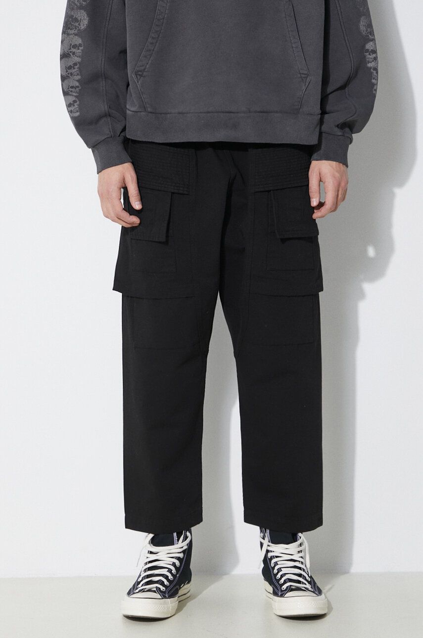 Карго панталони Rick Owens Woven Pants Creatch Cargo Cropped Drawstring Trousers Черно | DU01D1371.CB.09, 0