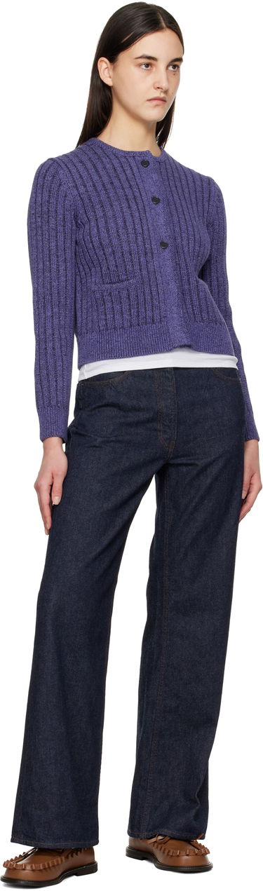 Пуловер JW Anderson JW Anderson Cropped Buttoned Cardigan Лилаво | KW1356-YN0410, 3