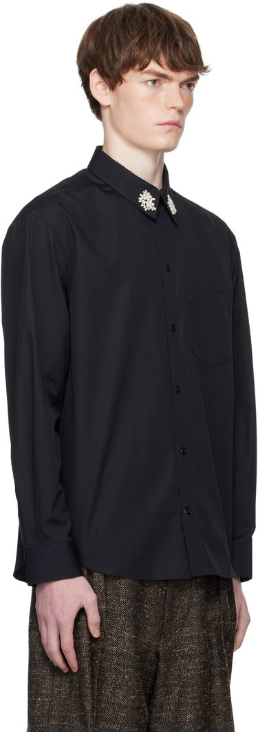 Риза Simone Rocha Simone Rocha Beaded Flower Cluster Classic Shirt Черно | 5384B 1025, 1