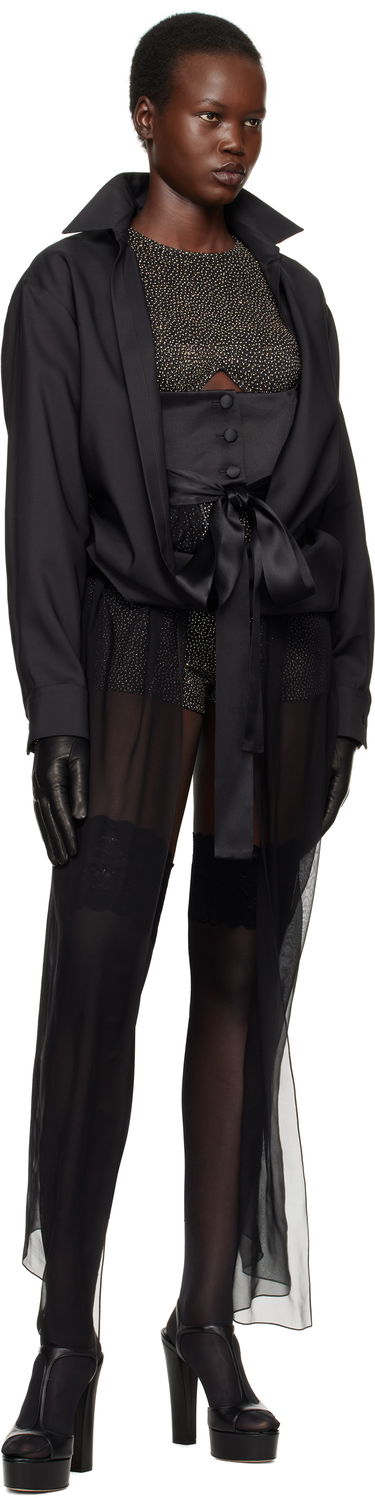 Пола Dolce & Gabbana Dolce&Gabbana Maxi Silk Chiffon Skirt Черно | F4C0AT FU1AT, 3