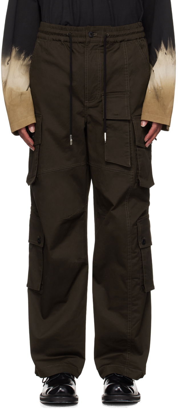 Карго панталони Feng Chen Wang Feng Chen Wang Cotton Cargo Pants Зелено | FMF18TR11, 0