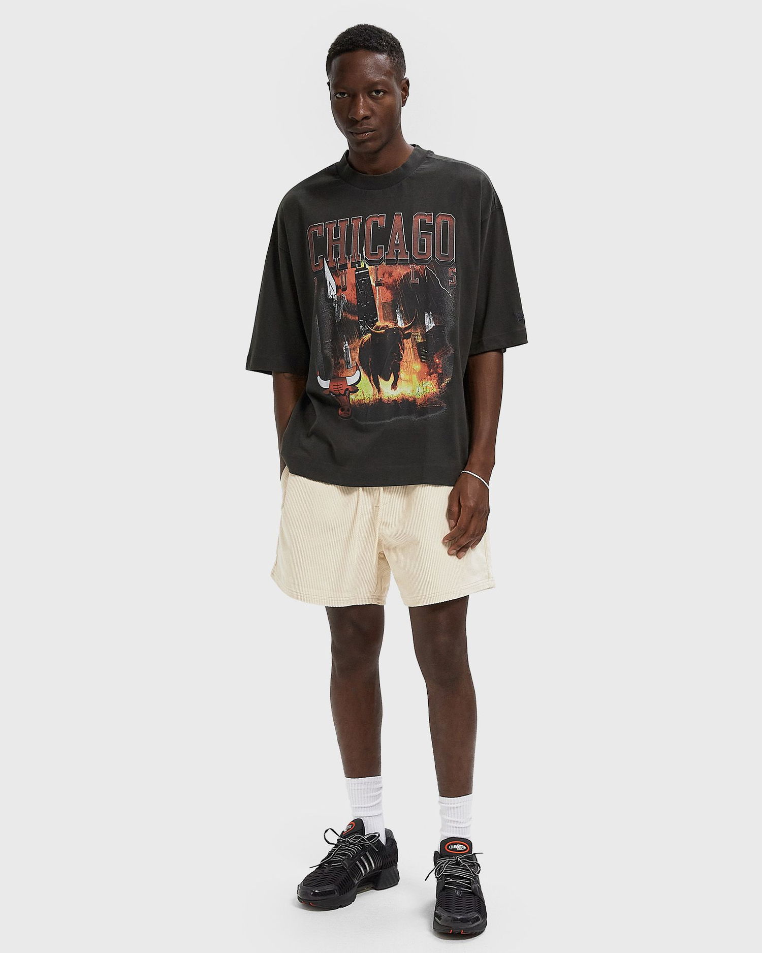 Тениска New Era Chicago Bulls Graphic T-Shirt Черно | 60684355, 1