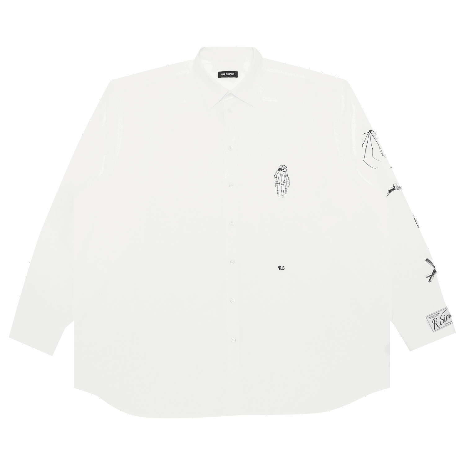 Риза RAF SIMONS Gothic Big Fit Shirt Бяло | 212 M293A 0010, 0