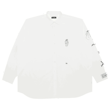 Риза RAF SIMONS Gothic Big Fit Shirt Бяло | 212 M293A 0010, 0