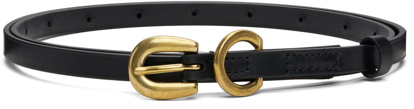 Колани AURALEE AURALEE Narrow Leather Belt Черно | A25AB08RP