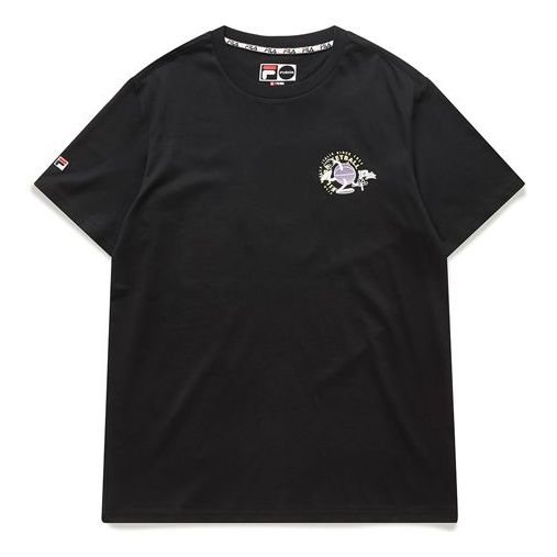 Тениска FILA Fusion Basketball Print T-Shirt Черно | T11M026106F-BK