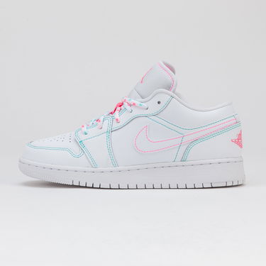 Кецове и обувки Jordan Air Jordan 1 Low "Aurora Green" GS Бяло | 554723-101, 0