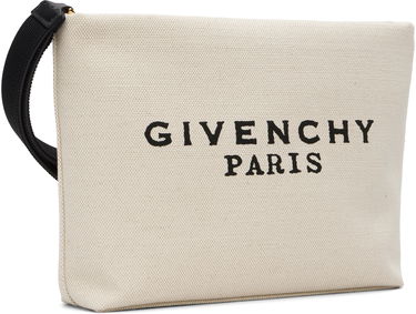Портфейл Givenchy Canvas Pouch with Givenchy Paris Print and Wrist Strap Бежово | BB60PNB2C8255, 1