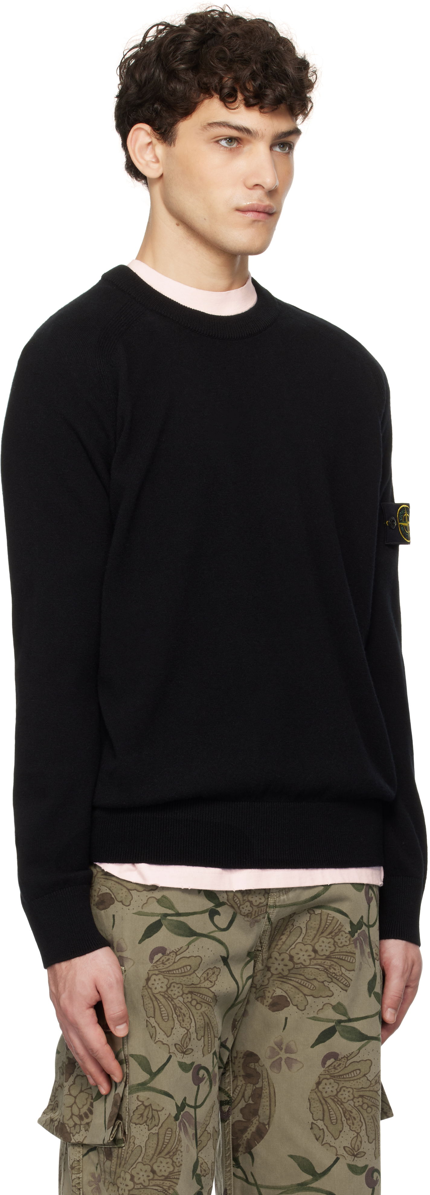 Пуловер Stone Island Stone Island Light Geelong Wool Sweater Черно | K1S15 5100045 S00B4, 1
