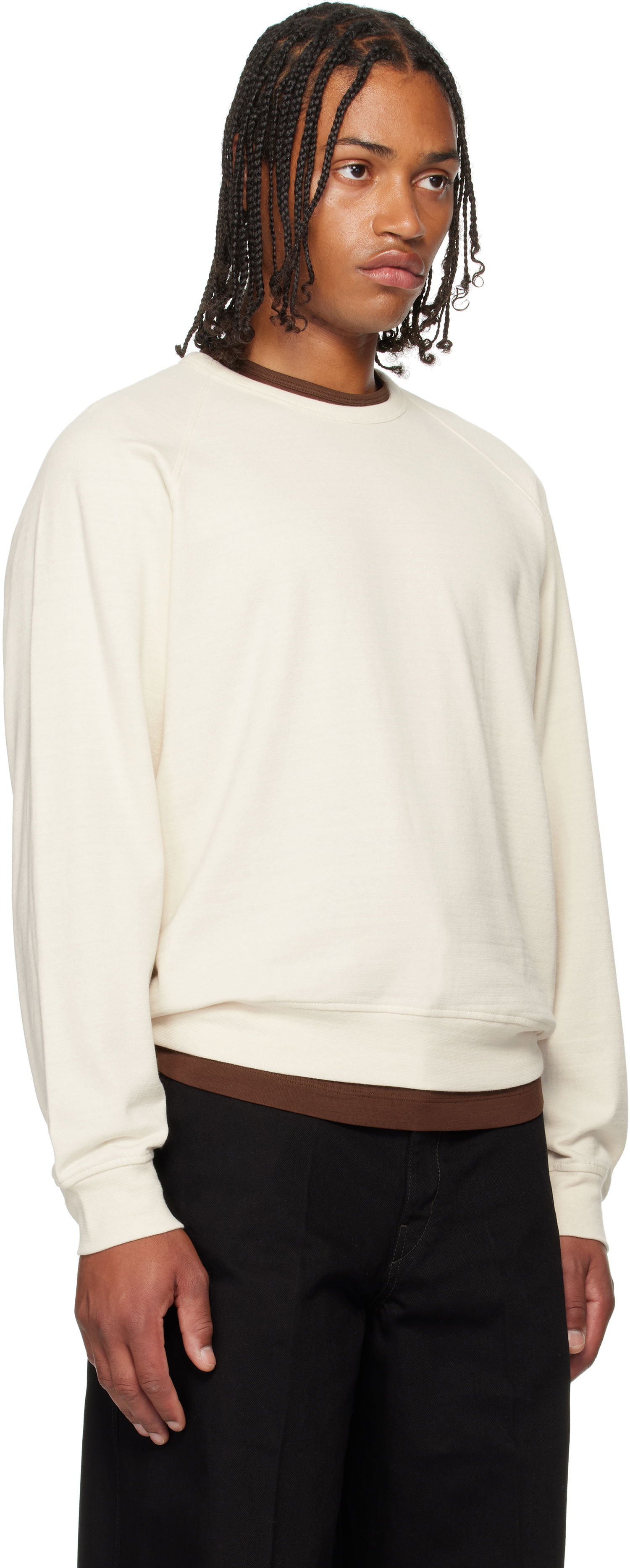 Суитчър LEMAIRE LEMAIRE Crew Neck Sweatshirt Бяло | TO1454 LJ1042, 1