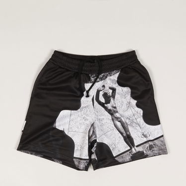 Къси панталони PACCBET Rassvet Statue Print Mesh Shorts Черно | Rassvet-la-melancolia-statue-shorts-woven-black, 3