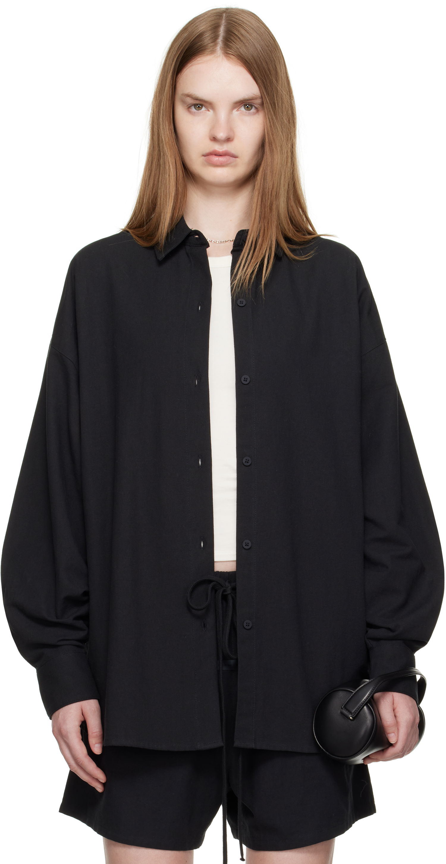 Риза Fear of God Fear of God ESSENTIALS Relaxed Shirt Черно | 186SP255520FW, 0