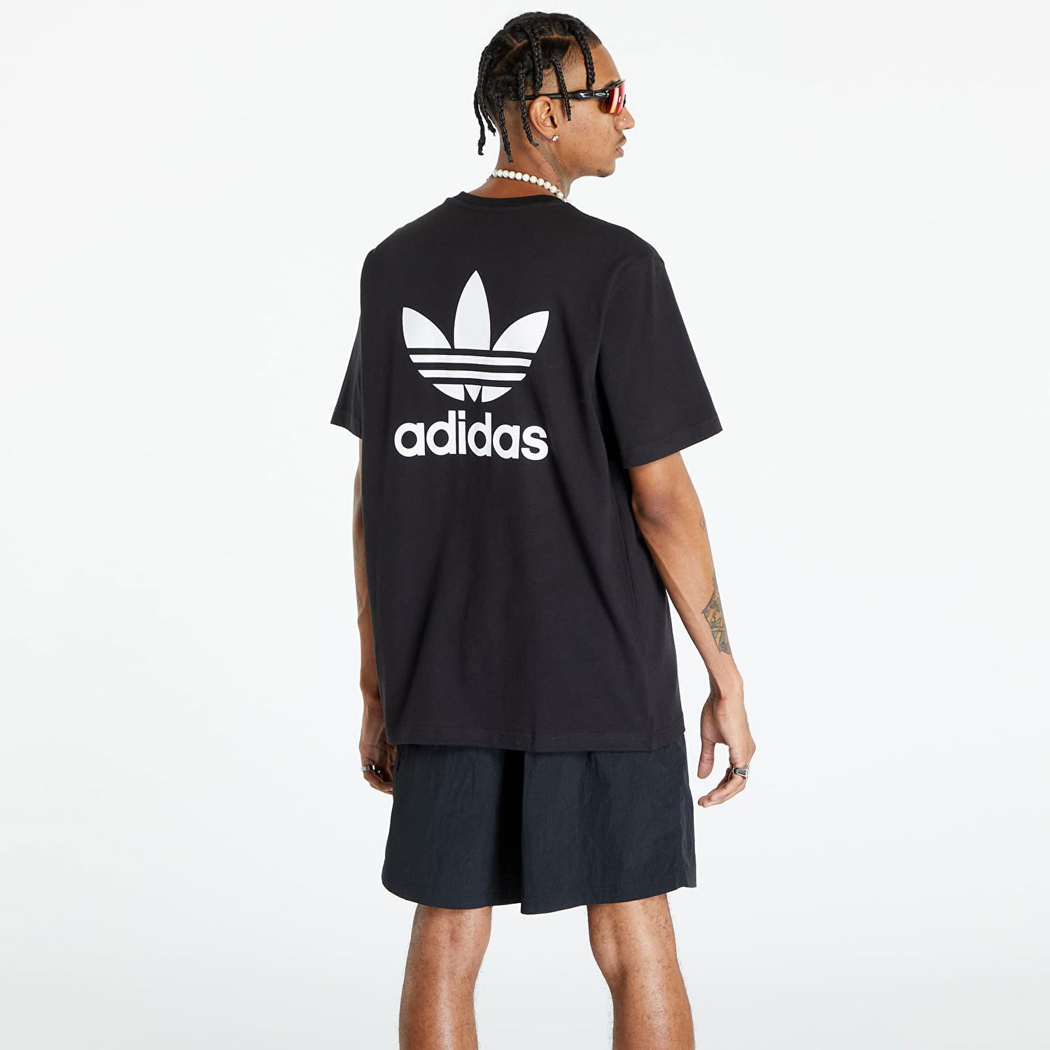 Тениска adidas Originals Back+Front Trefoil Boxy Tee Черно | II5760, 1