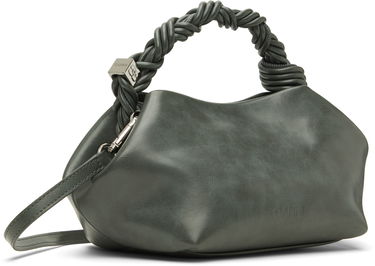 Дамска чанта GANNI Small Bou Bag with Braided Handle Зелено | A6864, 2