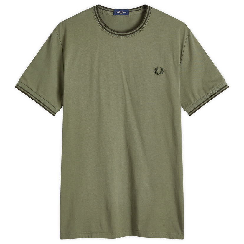 Тениска Fred Perry Twin Tipped T-Shirt Зелено | M1588-W49