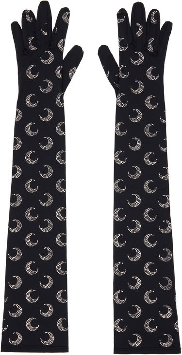 Ръкавици Marine Serre Marine Serre Moon Strass Jersey Long Gloves Черно | WSA024A CJER0002, 0