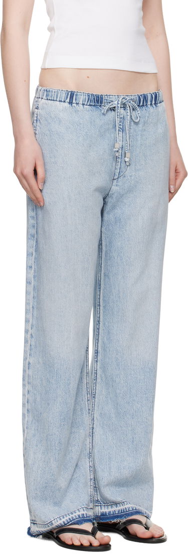 Дънки rag & bone rag & bone Logan Ultra Featherweight Wide-Leg Jeans Синьо | WDD25S7009UFKI, 4