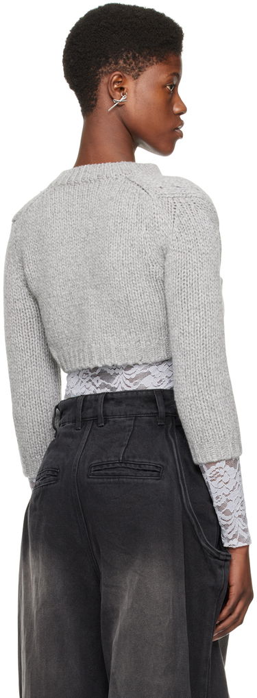 Пуловер We11done Cropped Cardigan Сиво | WD-KC0-24-645-W-GY, 2