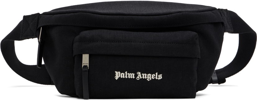 Чанта за кръста Palm Angels Logo Fanny Pack Черно | PMNO009C99FAB0011001