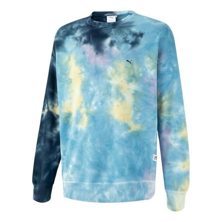 Пуловер Puma Tie Dye Crewneck Sweatshirt Синьо | 539579-06, 0