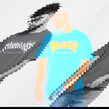 Тениска Thrasher Flame Logo Tee Синьо | 074608, 0